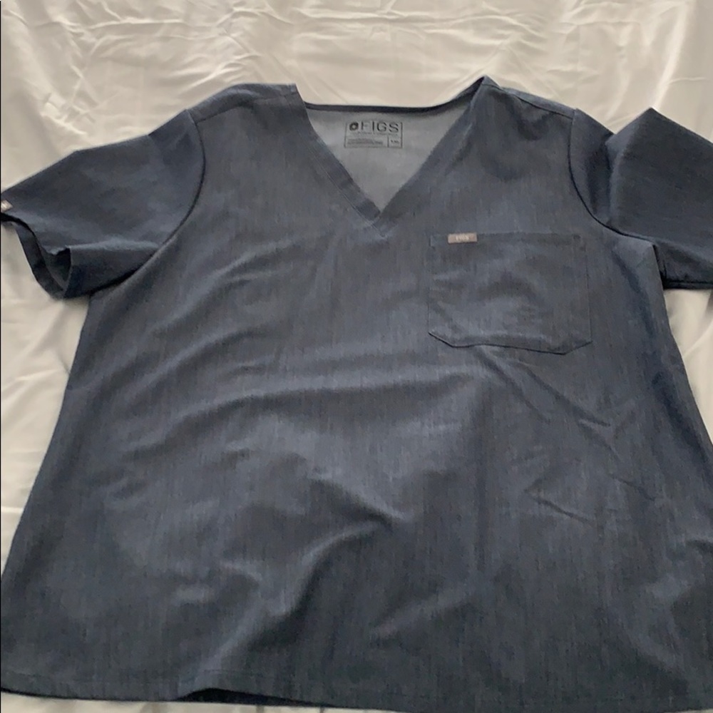 XXL Heather Denim Catarina Scrub Top